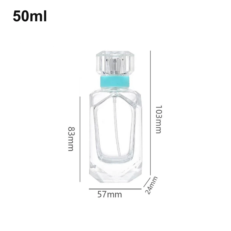50ml Faceted Turquoise-Collar Perfume Bottle