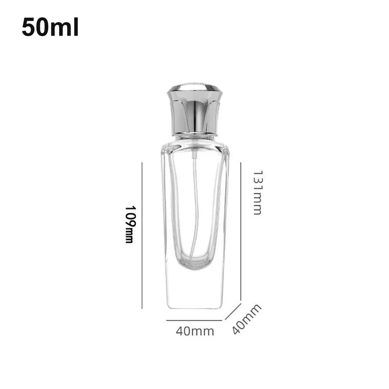 50ml Tall Tapered Clear-Cap Perfume Bottle