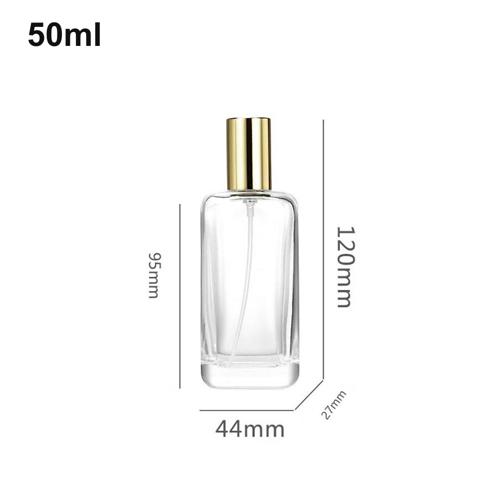50ml Slim Round Gold-Cap Perfume Bottle