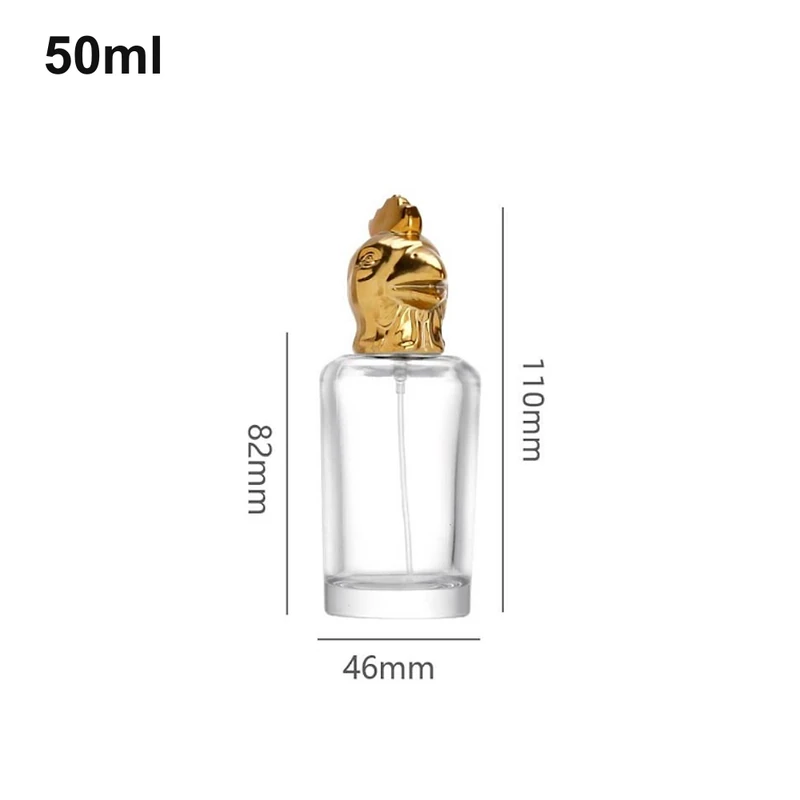 50ml Rooster-Cap Cylinder Perfume Bottle