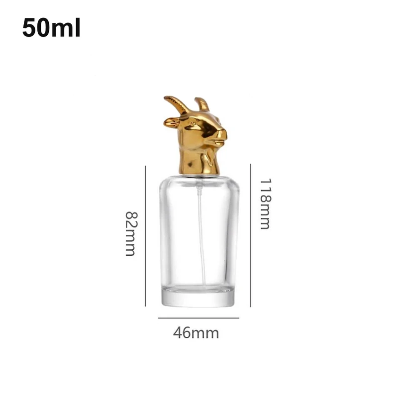 50ml Horned Goat-Cap Cylinder Perfume Bottle