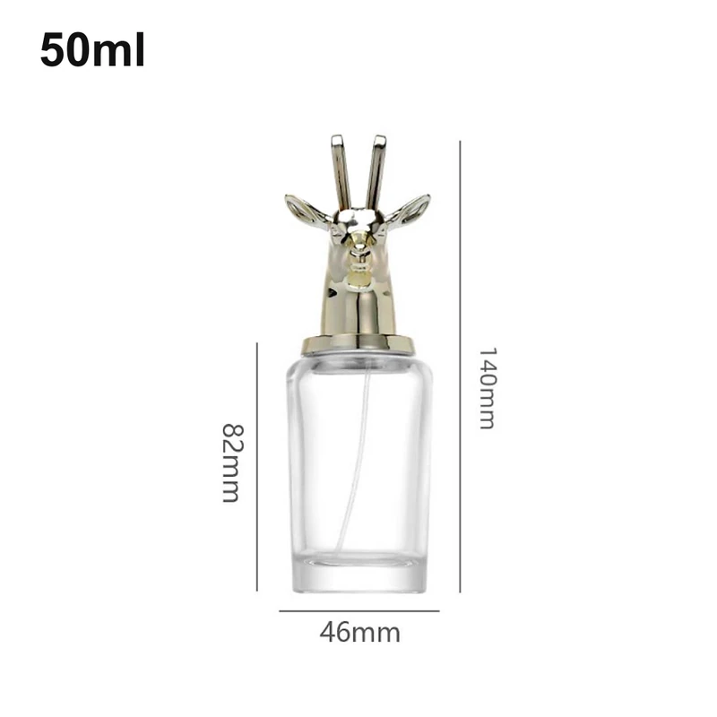 50ml Long-Horn Animal-Cap Cylinder Perfume Bottle