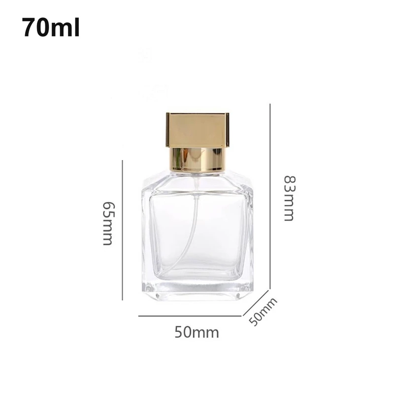 OULU-PB0702 clear square 70ml perfume bottle