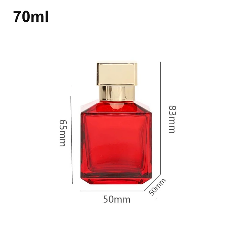 OULU-PB0703 transparent red square 70ml perfume bottle