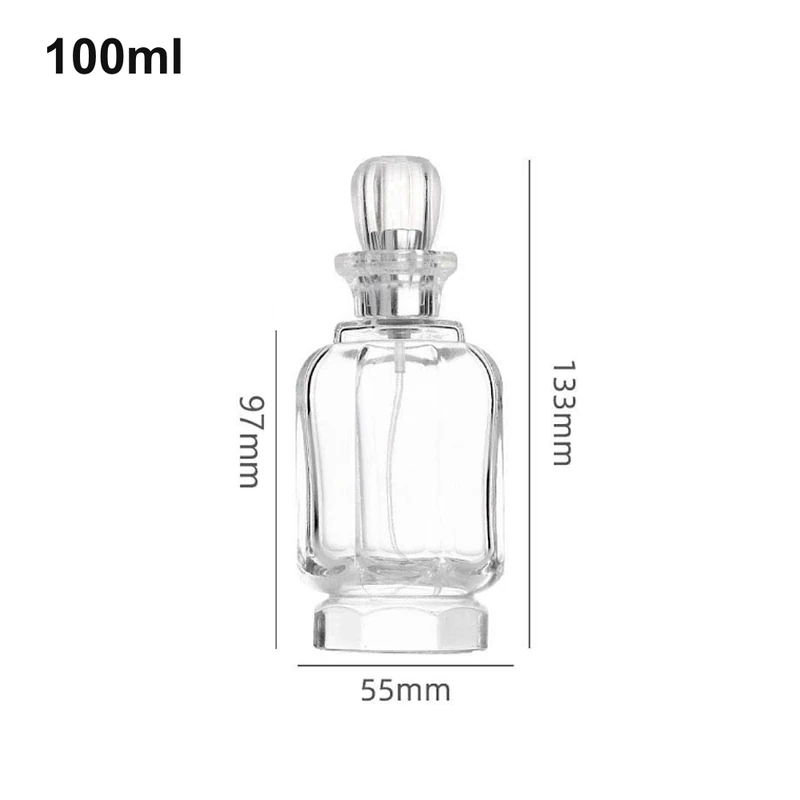 100ml Clear Pedestal-Cap Perfume Bottle