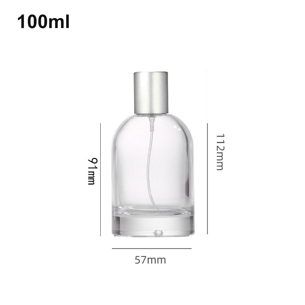 100ml Domed Cylinder Silver-Cap Perfume Bottle