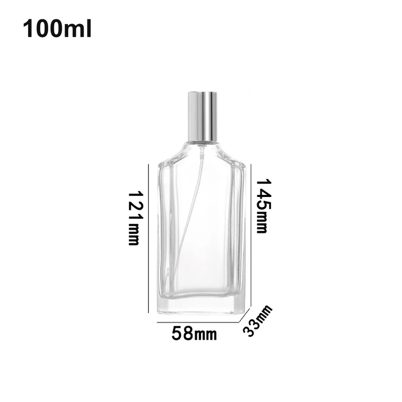 100ml Shoulder-Tapered Silver-Cap Perfume Bottle