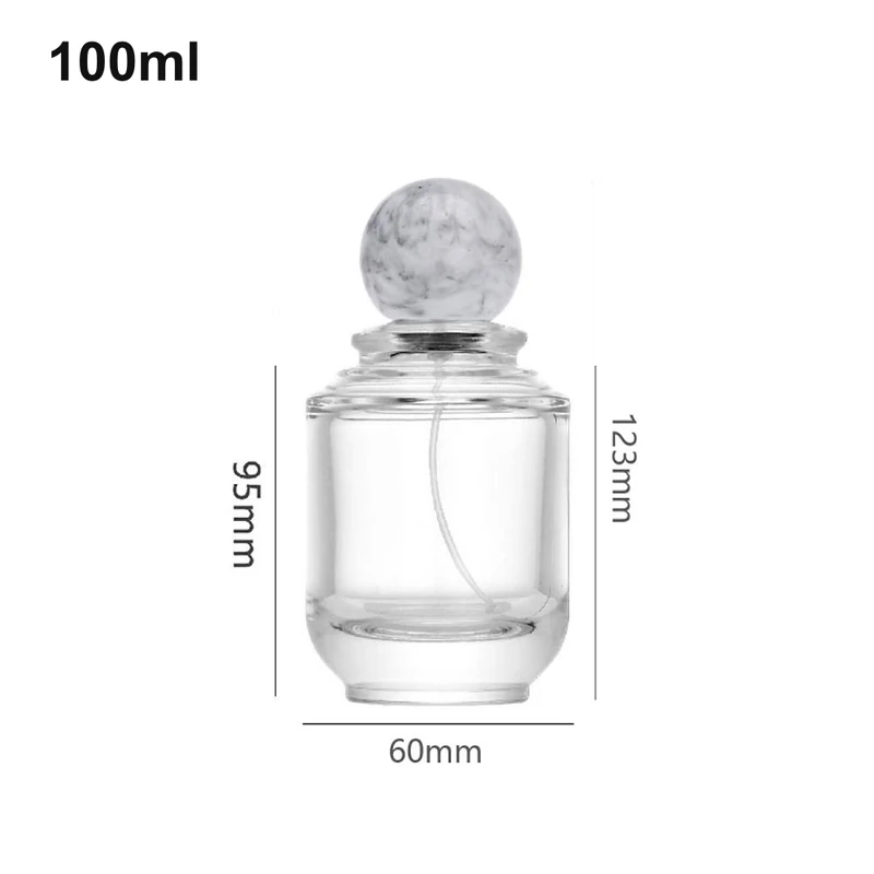 100ml Marble Ball-Cap Cylinder Perfume Bottle