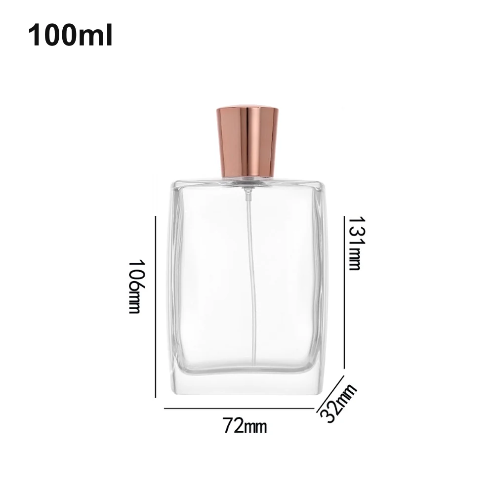100ml Wide Rose-Gold-Cap Perfume Bottle