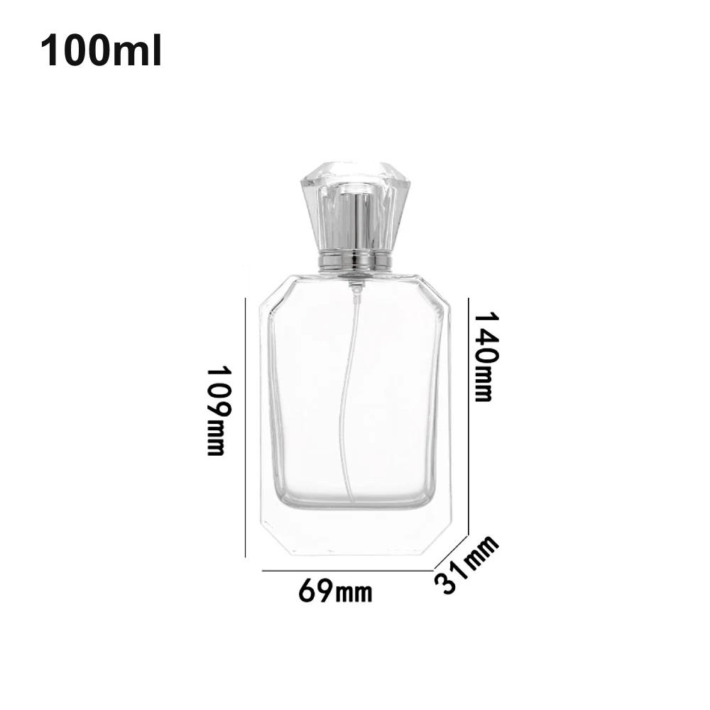 100ml Faceted Clear-Cap Perfume Bottle