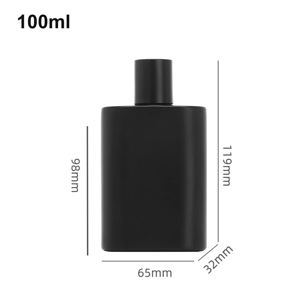 100ml Matte Black Rectangular Perfume Bottle
