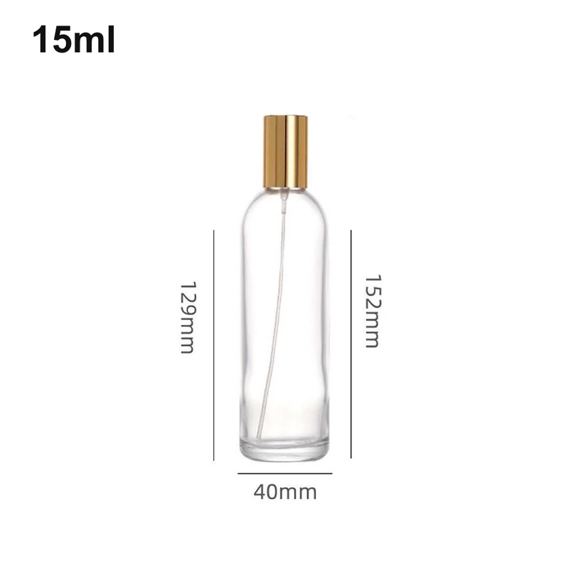 15ml Extra-Tall Cylinder Gold-Cap Perfume Bottle