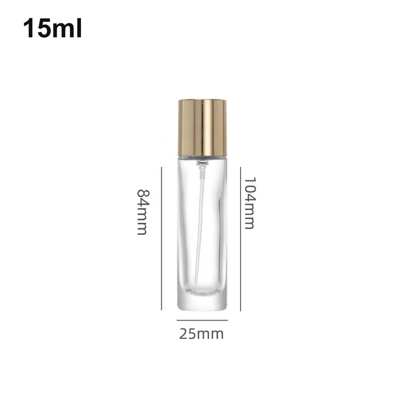 15ml Slim Cylinder Gold-Cap Perfume Bottle