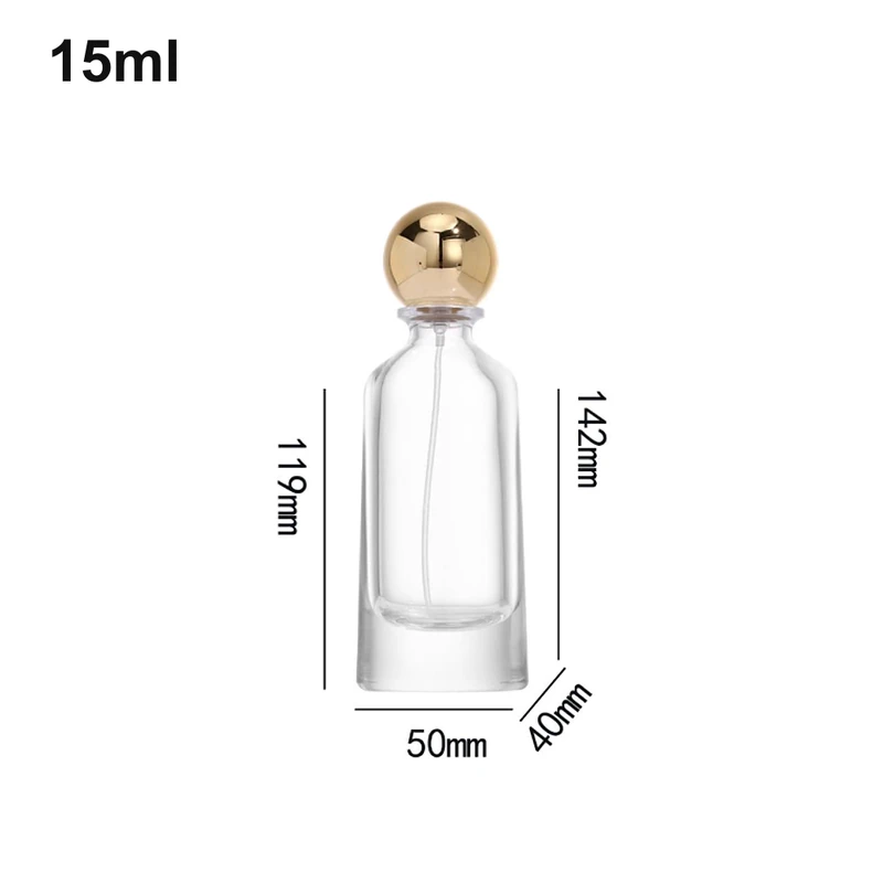 15ml Tall Gold Ball-Cap Perfume Bottle