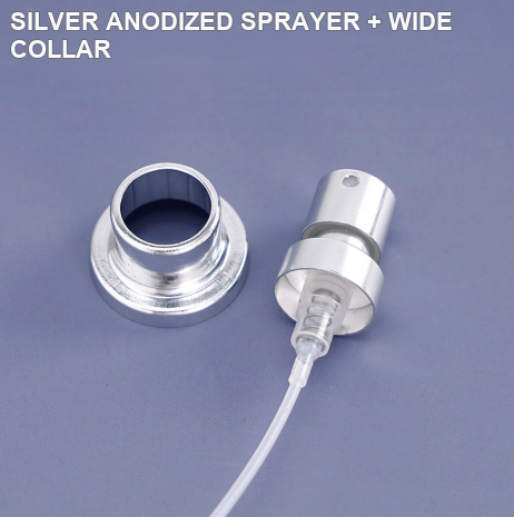 OULU silver perfume sprayer with wide collar reference