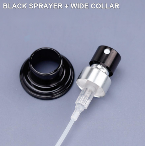 BLACK SPRAYER + WIDE COLLAR perfume sprayer or pump reference